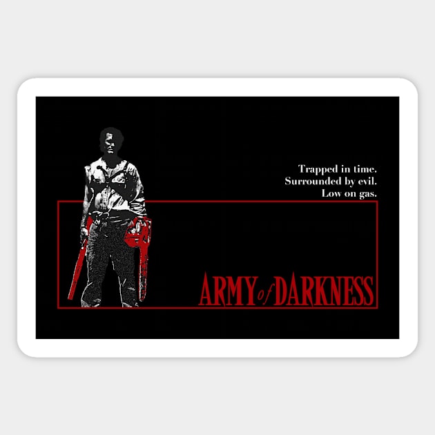 Army of Darkness V2 (White Text) Sticker by MakroPrints